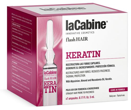 LACABINE-AMPOULES FLASH HAIR KERATIN 7X5ML SE